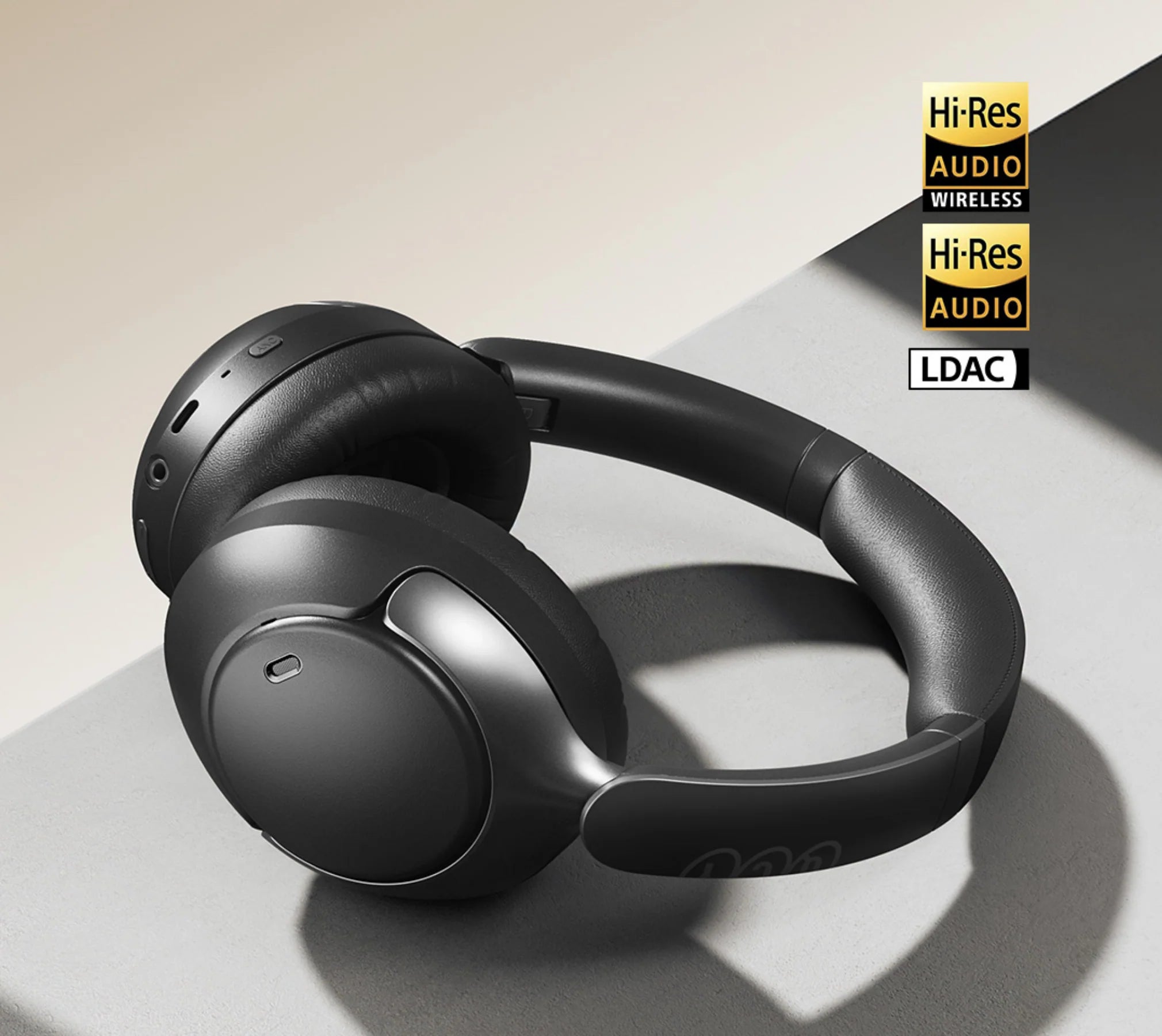 Black Sony WH-1000XM5 Wireless Noise Cancelling Headphones with Hi-Res Audio and LDAC Support
