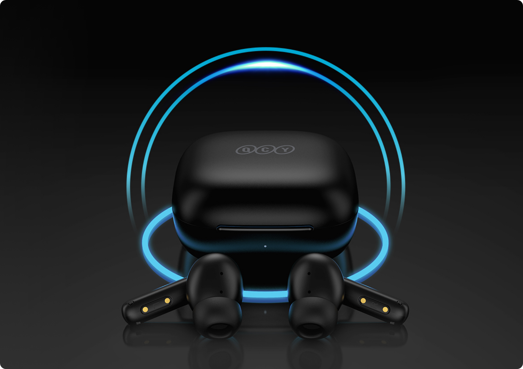 QCY T13 True Wireless Earbuds with Charging Case, Black