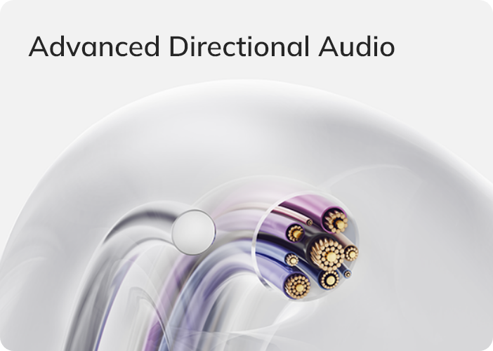 Advanced Directional Audio earbuds with premium sound technology