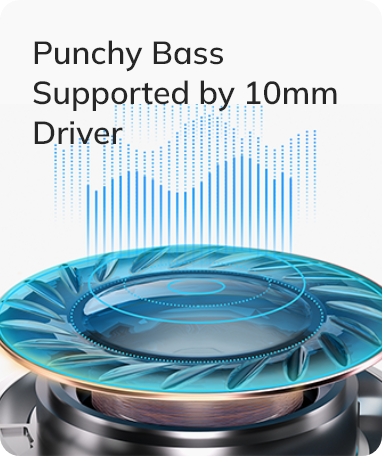 Punchy Bass Headphones with 10mm Driver