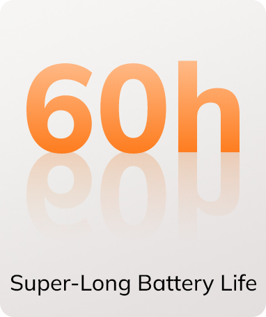 60h super-long battery life icon.