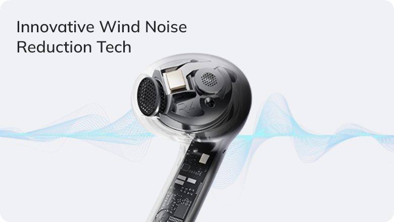 Innovative Wind Noise Reduction Tech Earbuds - Clear Audio, Transparent Design