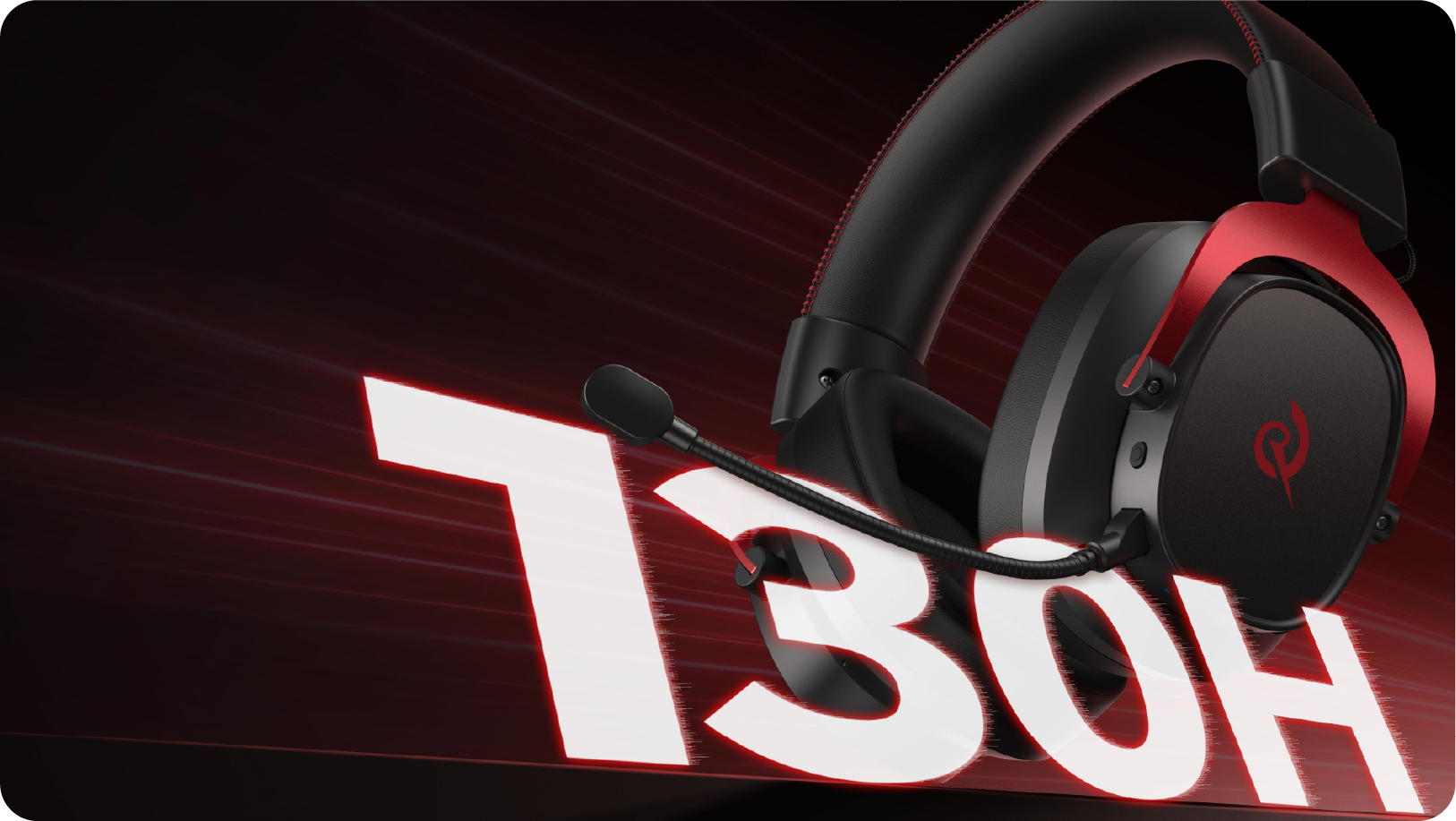 Red and black gaming headset with mic, model 130H