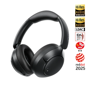 QCY H3 Pro black over‑ear wireless headphones with Hi‑Res Audio, LDAC, iF Design and VGP 2025 award badges