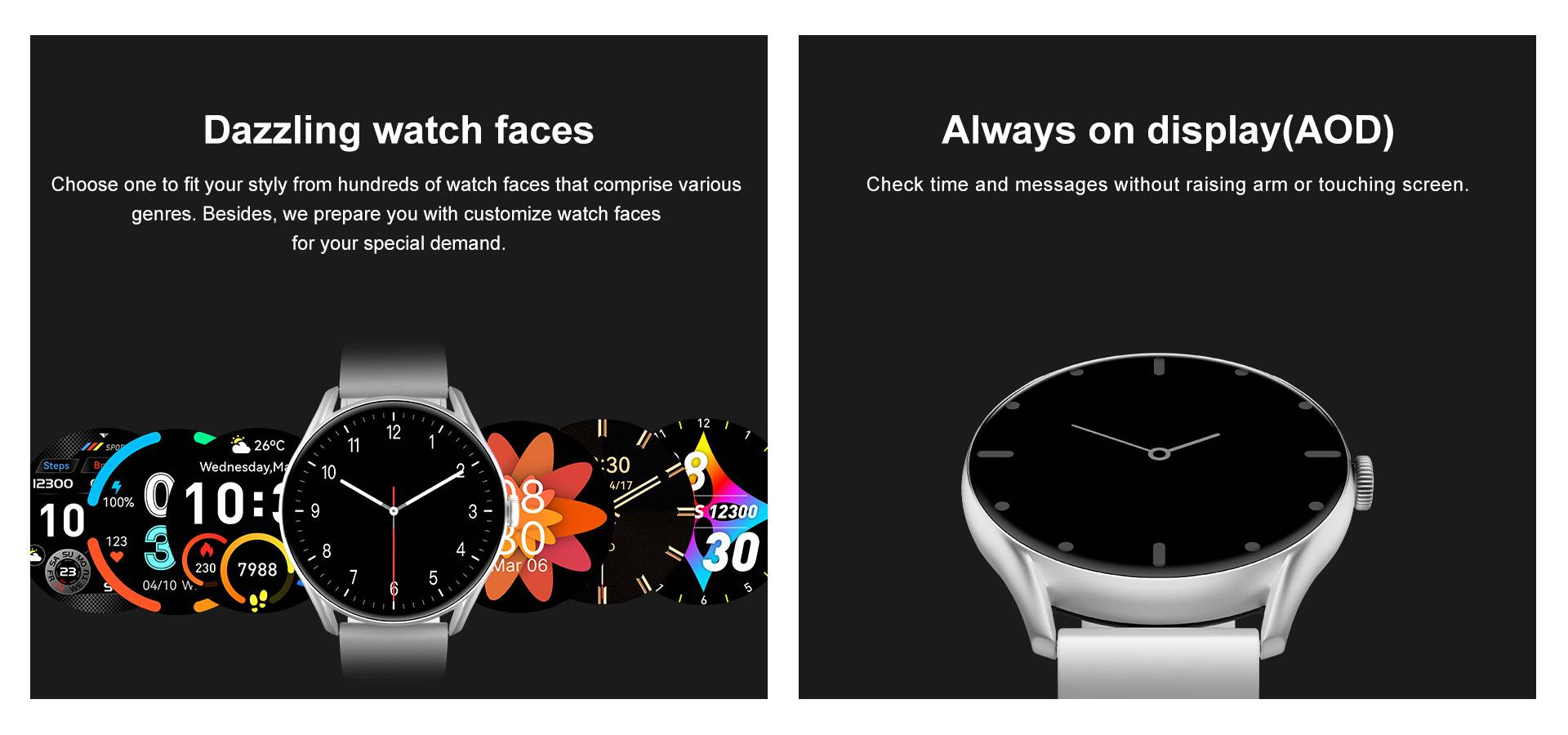 Dazzling watch faces